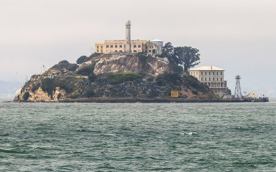 The approach, by tour boat, to Alcatraz Island