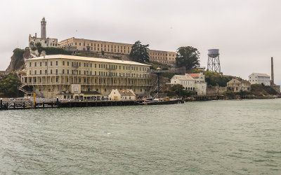 View approaching the dock of Alcatraz Island