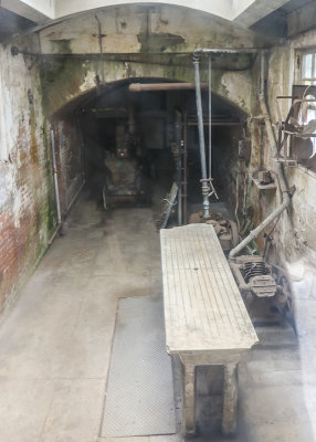 View inside the prison morgue on Alcatraz Island