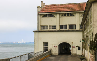 The Guardhouse and Sally Port entrance on Alcatraz Island