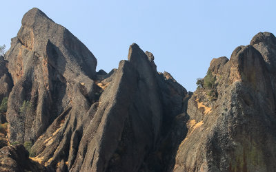 Volcanic rock formations from the Balconies Cliff Trail in Pinnacles National Park