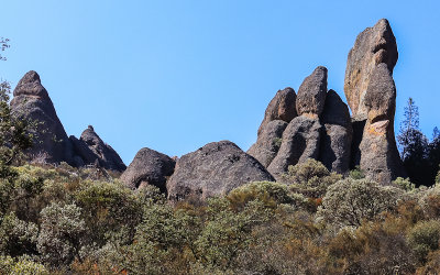 Rock Formations in the Little Pinnacles area near the Bear Gulch Reservoir in Pinnacles National Park