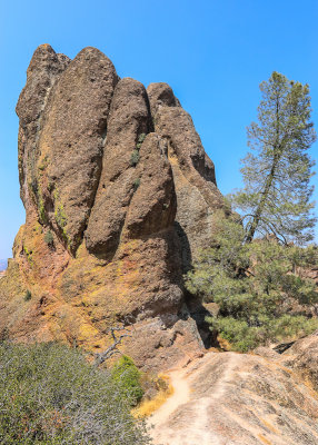 Rock formation along the High Peaks Trail in Pinnacles National Park