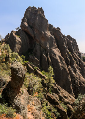 High Peaks volcanic formation as seen from along the High Peaks Trail in Pinnacles National Park