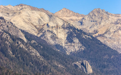 Lion Rock (right) and Little Blue Dome (bottom) as seen from Moro Rock in Sequoia National Park