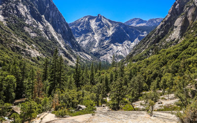 The Sphinx in the distance from the Mist Falls Trail in Kings Canyon National Park