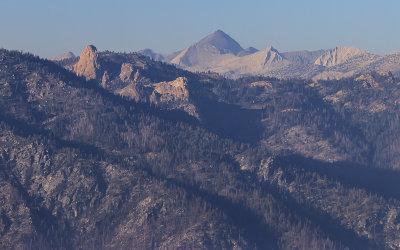 The Obelisk (9,700 ft) and Mt. Goddard (13,568 ft) from Panoramic Point in Kings Canyon National Park