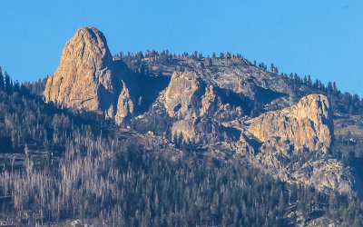 The Obelisk (9,700 ft), viewed from Hume Lake, in Giant Sequoia National Monument