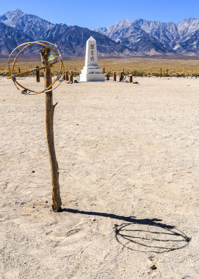 Memorial at the Cemetery Monument in Manzanar National Historic Site
