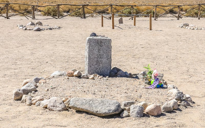 Childs grave in the cemetery in Manzanar National Historic Site