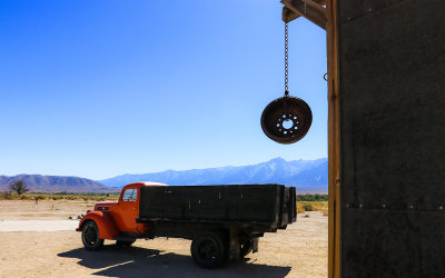Block 14 Mess Hall mealtime bell in Manzanar National Historic Site