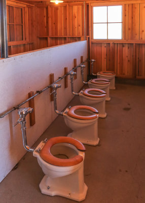 Latrine facilities in Manzanar National Historic Site