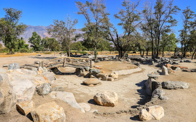 Large camp park, Merritt Park, in Manzanar National Historic Site