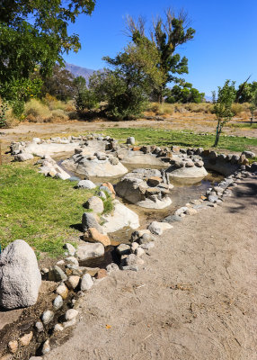 Aria Fish Pond constructed in Block 33 in Manzanar National Historic Site