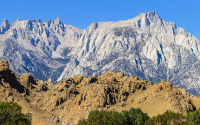 Mt. Corcoran, Mt. LeConte and Lone Pine Peak along the Eastern Sierras