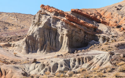 A red rock layer acts as a caprock in Red Rock State Park