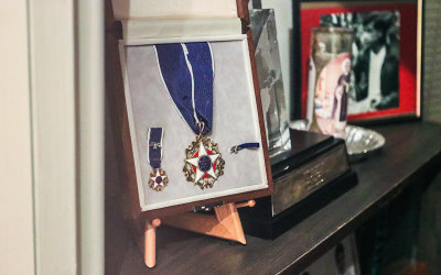 The Presidential Medal of Freedom presented by President Clinton in 1994 in Cesar E. Chavez National Monument
