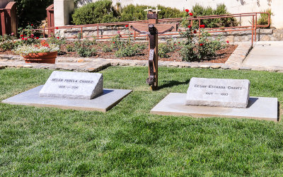 Cesar and wife Helen Chavez graves in Cesar E. Chavez National Monument