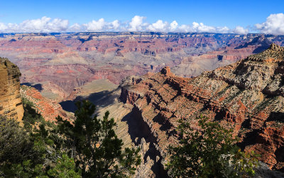 The canyon as seen from the Pipe Creek Vista along the South Rim in Grand Canyon NP