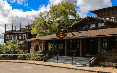The El Tovar Hotel (1905) National Historic Landmark along the South Rim in Grand Canyon NP