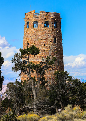 The Watchtower at the Desert View along the South Rim in Grand Canyon NP