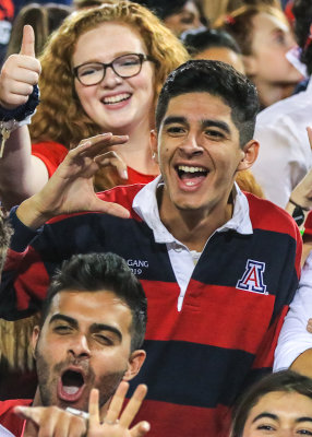 Wildcats fans celebrate in the student section