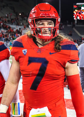 Wildcats MLB Colin Schooler after the game