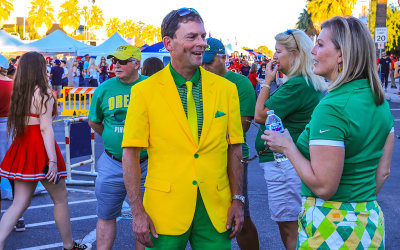 Oregon Ducks Fans at the Arizona Homecoming on the mall