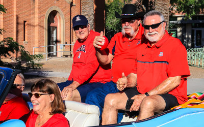 Arizona Football players from 1968 ride in the Homecoming Parade