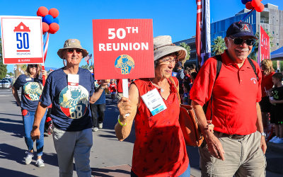 50th Reunion Class of 1968 marches in the Homecoming Parade