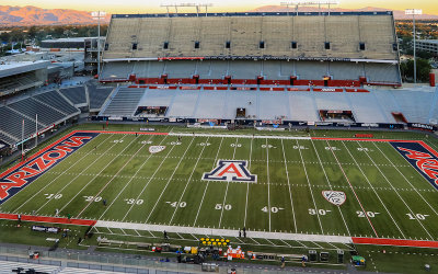 Arizona Stadium from the Press Box before the game