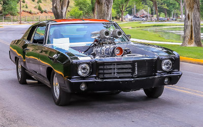 Modified car at a car show in Thermopolis Wyoming