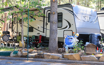 RV site with “long-term resident” near Lake Tahoe in Truckee California