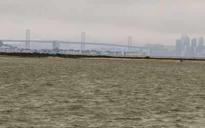San Francisco and the Bay Bridge from the Rosie the Riveter National Historical Park, California