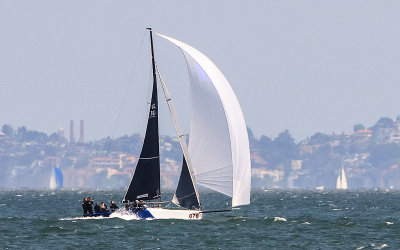 Sailboat cruising on San Francisco Bay