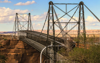 Old Highway US 89 bridge across the Colorado River in Cameron Arizona