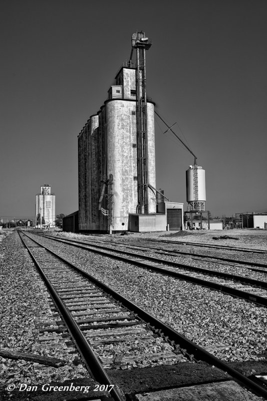 Grain Elevators and Railroad Tracks