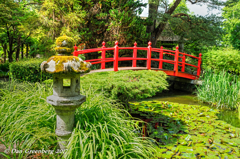 Japanese Gardens - Bridge and Lantern