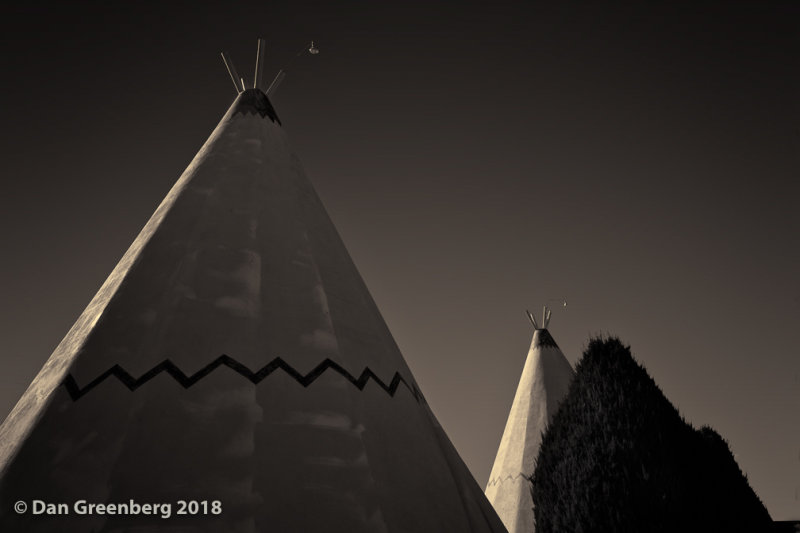 Teepees and Sculptured Trees