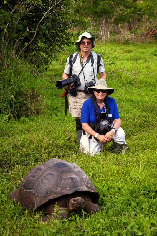 Monique, Me and a Giant Tortoise