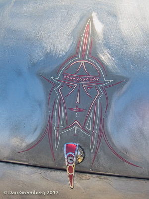 Pinstriped Face on Bare Metal