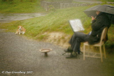 Playing a Penny Whistle in the Rain