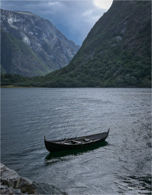 Row boat on the Fjord, Norway