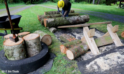 Loading 400lb Log