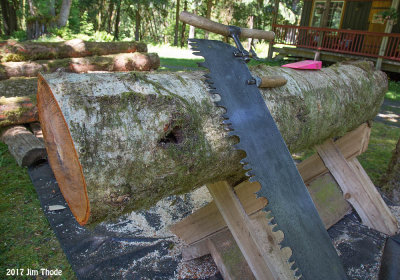 About 4' Cut off bucking saw