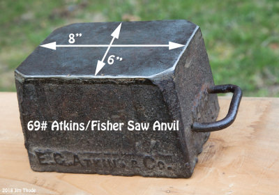 Atkins Fisher Saw Anvil