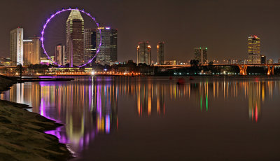 Singapore Flyer from Marina Barrage