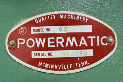 Powermatic 60 Jointer