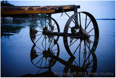 Twilight dock.