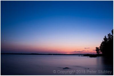 Blue hour, Lake Champlain.